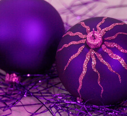 Christmas decoration in purple