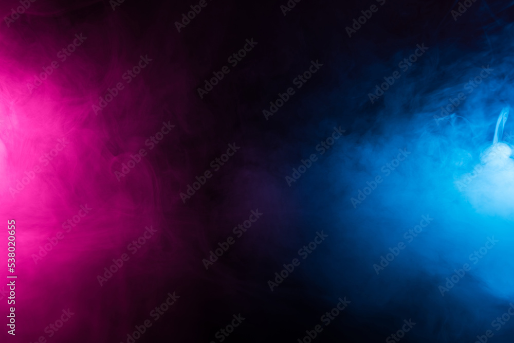 Wall mural blue and pink colorful smoke abstract background - Wall murals