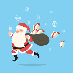 santa claus logo and vector illustration design