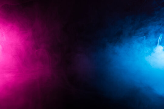 Blue and pink colorful smoke abstract background