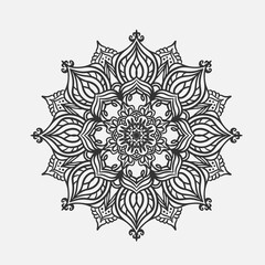 Mandala pattern black and white good mood