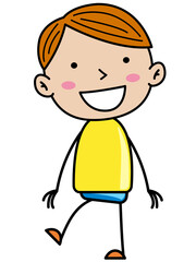 Boy Children, Simple doodle cartoon color