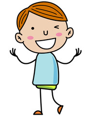Boy Children, Simple doodle cartoon color