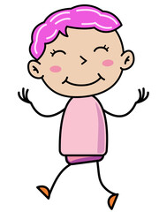 Boy Children, Simple doodle cartoon color
