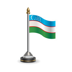 State table flag of Uzbekistan. National symbol perfect for design, Background transparent