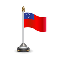 State table flag of Western Samoa. National symbol perfect for design, Background transparent