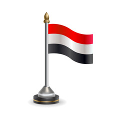 State table flag of Yemen. National symbol perfect for design, Background transparent
