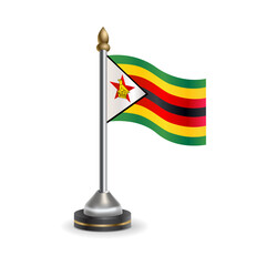 State table flag of Zimbabwe. National symbol perfect for design, Background transparent