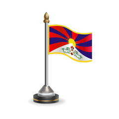 State table flag of Tibet. National symbol perfect for design, Background transparent