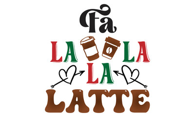 Christmas Coffee SVG Design Template. Christmas SVG Cute File design