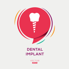 Creative (Dental Implant) Icon ,Vector sign.
