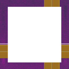 Abstract transparent glitch art border element.