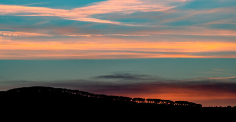 sunset in the mountains