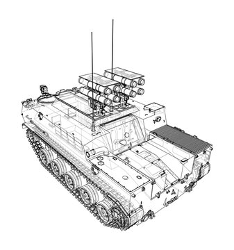 recommend clip art: Anti-tank armored car. Vector