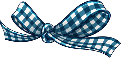 Obraz premium checkered ribbon gift cute
