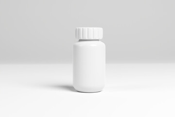 3d mockup of medicine plastic on white background. 3d render