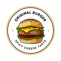 SVG transparent background burger food icon logo