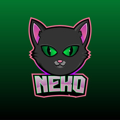 cat gaming logo mascot