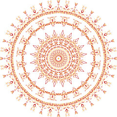 Mandala colorful vintage art, ancient Indian vedic background design, old painting texture with multiple mathematical shapes, no background photo 