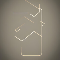 Geometric background in shape of phone 
