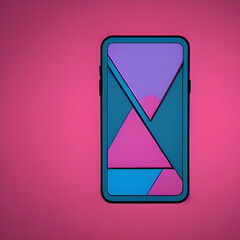 Abstract geometric mobile phone 