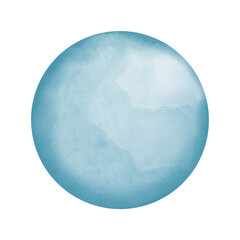 Watercolor hand painted circles label