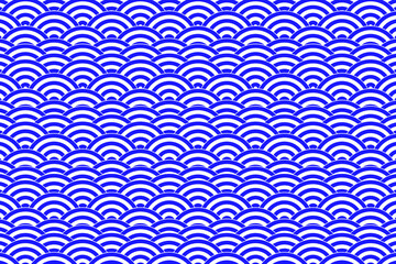 透過した青海波の模様