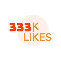 ILLUSTRATION THANK YOU 333K LIKES BANNER CELEBRATION. ICON TEMPLATE DESIGN VECTOR GOOD FOR SOCIAL MEDIA, CARD , POSTER