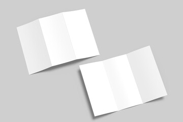 Trifold Brochure Blank Mockup
