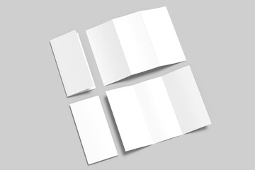 Trifold Brochure Blank Mockup
