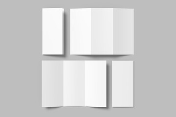 Trifold Brochure Blank Mockup
