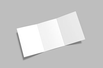 A5 Trifold Brochure Blank Mockup