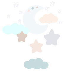 Cute Moon Star Cloud 04