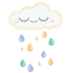 Cute Raining Cloud 04