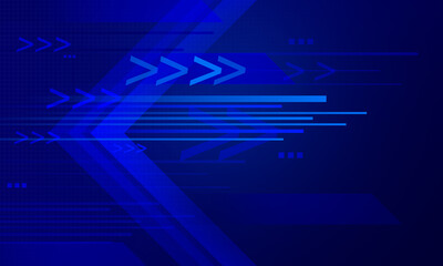 abstract blue lines arrow with gradient blue on technology background