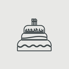 Birthday cake icon