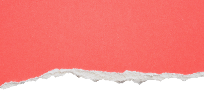 pink ripped paper torn edges strips isolated on white background