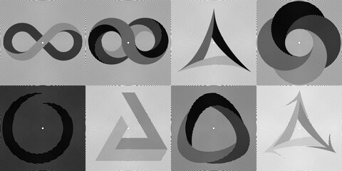 Art composition with lines .Modern art design  .Transition lines .Bauhaus art style .Geometric shape. Wall art .