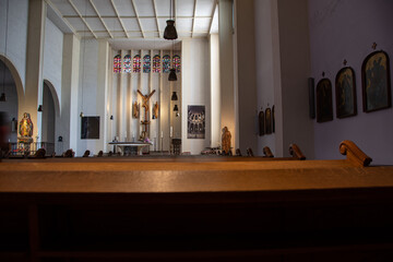 In the monastery church of Heisterbach in Koenigswinter