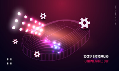 Soccer scoreboard background match team template design. Sports modern match day for banner, poster, web. vector illustration