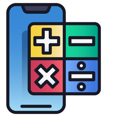 Obraz premium mobile calculator icon