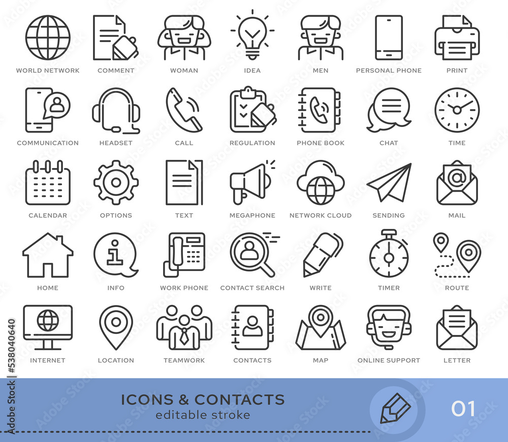 Aufkleber set of conceptual icons. vector icons in flat linear style for web sites, applications and other gra