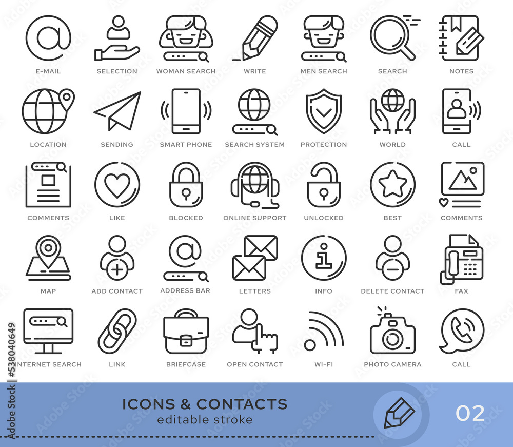 Poster set of conceptual icons. vector icons in flat linear style for web sites, applications and other gra