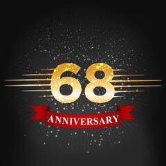 Happy 68 anniversary celebration template