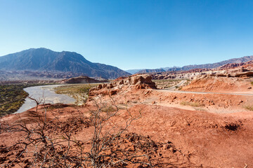 Rio de las Conchas river and Quebrada de Cafayate, Salta, Argentina, South America 