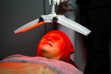 PDT photo dynamic treatment., Red light helps to treat acne, reduce inflammation, stimulate...