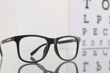 eye glasses on a white background
