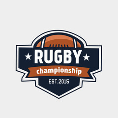 illustration vector of rugby championship perfect for print,apparel,etc.