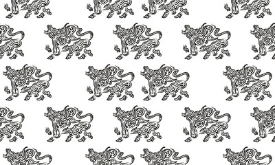 seamless pattern cow