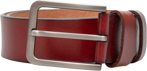 Brown leather belt.